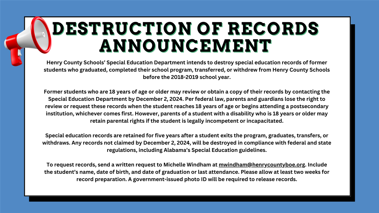 Destruction Of Records